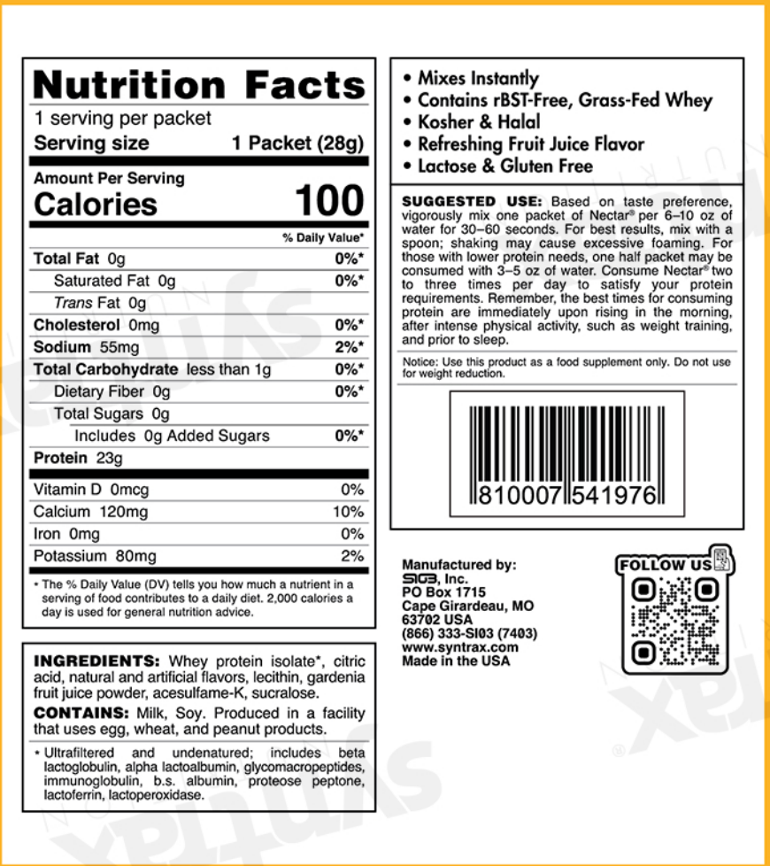 Syntrax Nectar Protein Powder Packet - Fuzzy Navel
