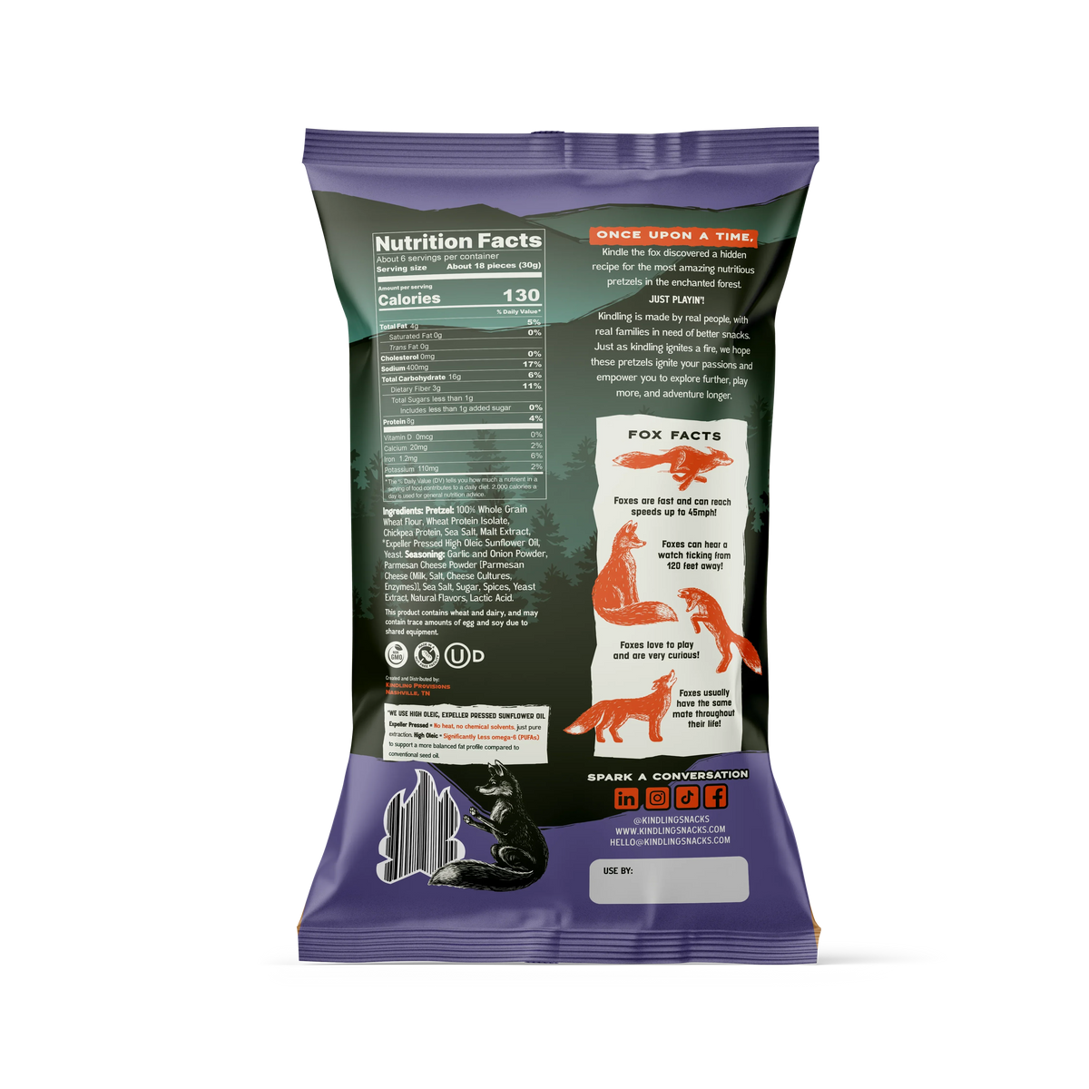 Kindling Protein Pretzels, 6.5oz - Garlic Parmesan