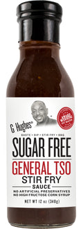 Front package of G Hughes Sugar Free General Tso Stir Fry Sauce, 12 oz