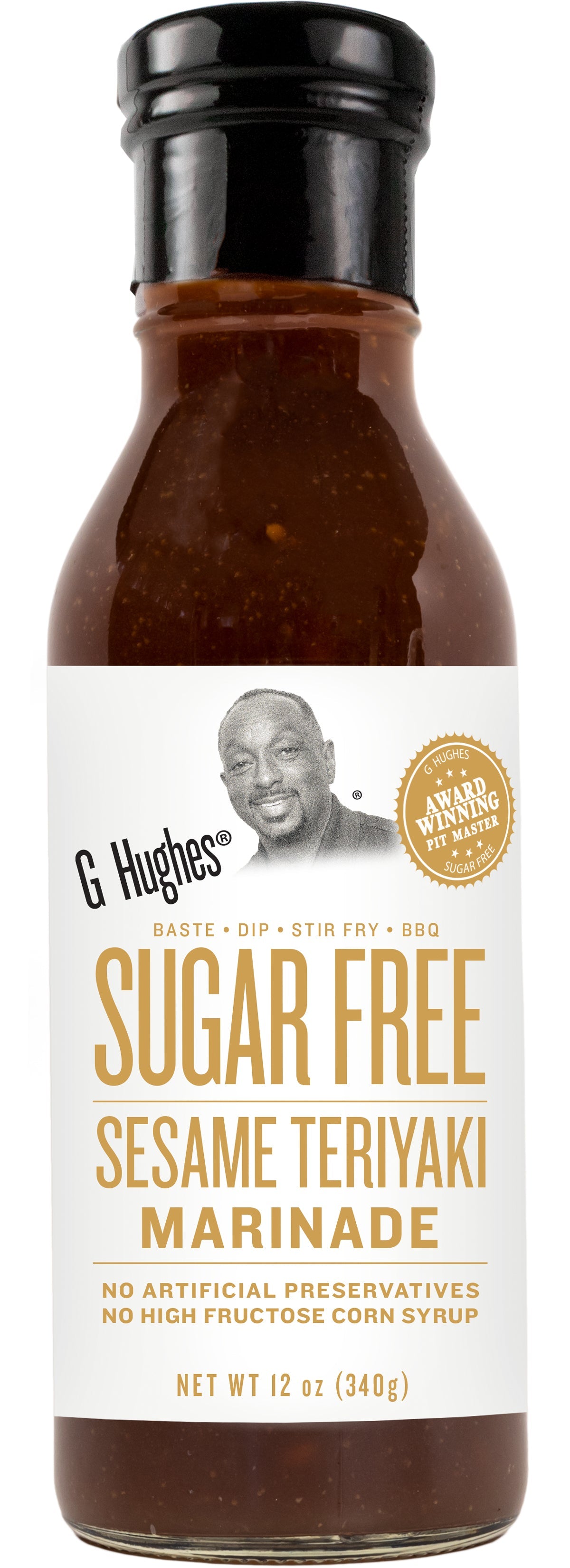 G Hughes Smokehouse Sugar Free Marinade - Sesame Teriyaki (12 oz) One Bottle