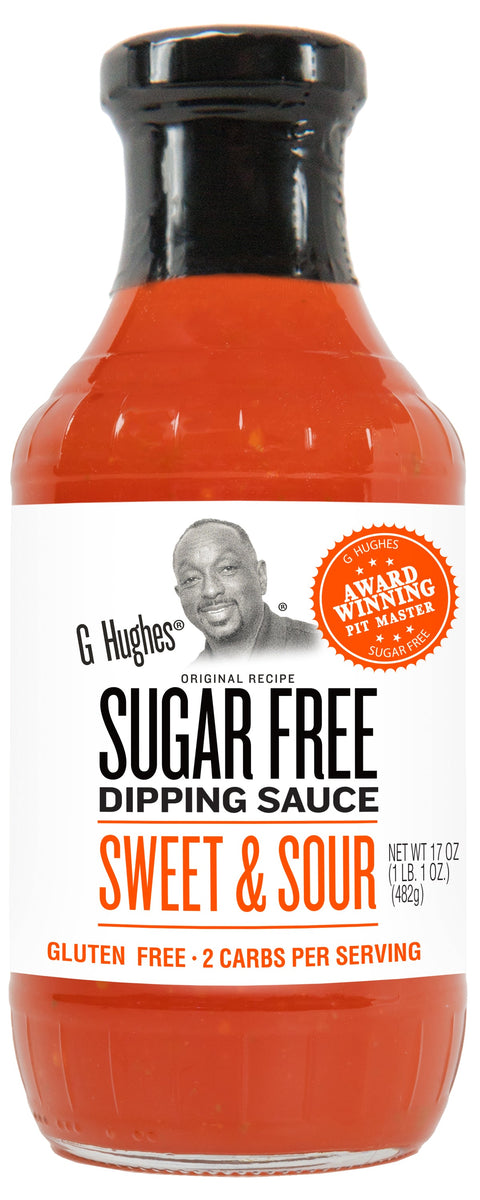 Front package of G Hughes Sugar Free Dipping Sauce, Sweet & Sour, 17 oz