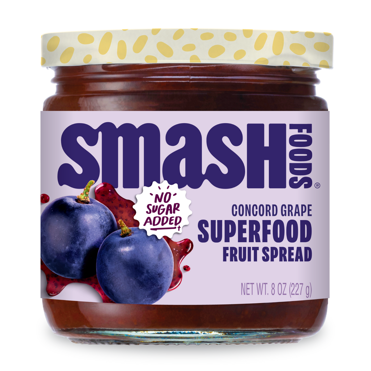 Smash Foods Superfood Jams 8oz - Concord Grape