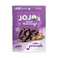 JoJo's Dark Chocolate Covered Pretzels, 3 oz product package