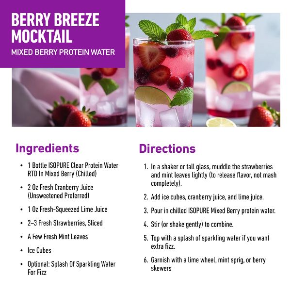 Isopure Protein Water, 20 fl oz - Mixed Berry