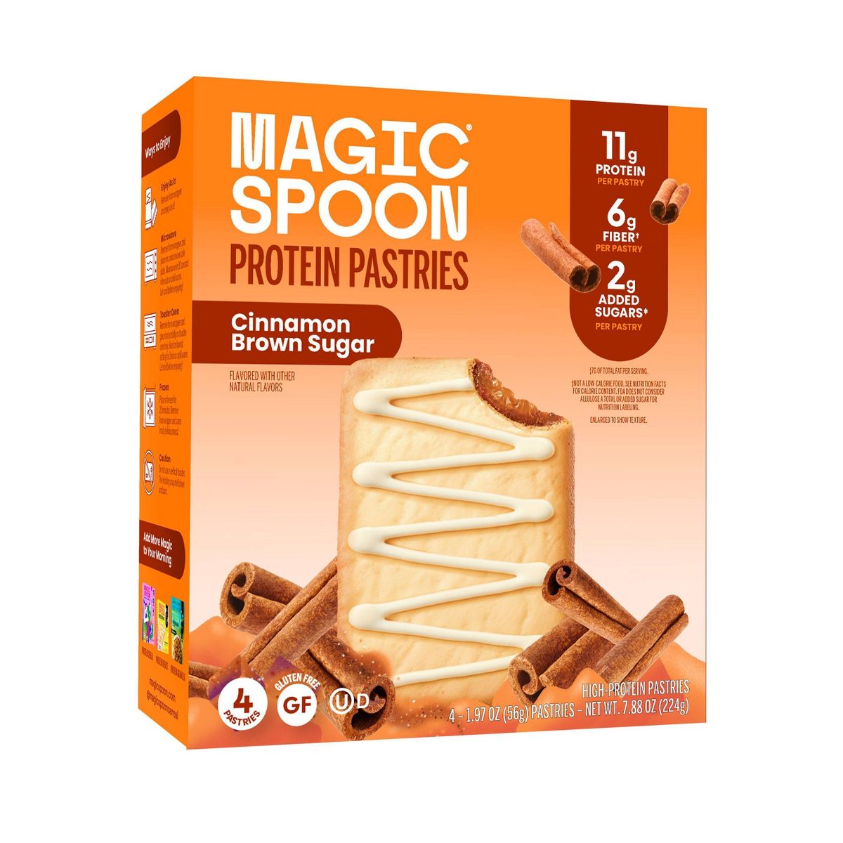 Magic Spoon Protein Pastries, 4 Pastry Box - Cinnamon Brown Sugar