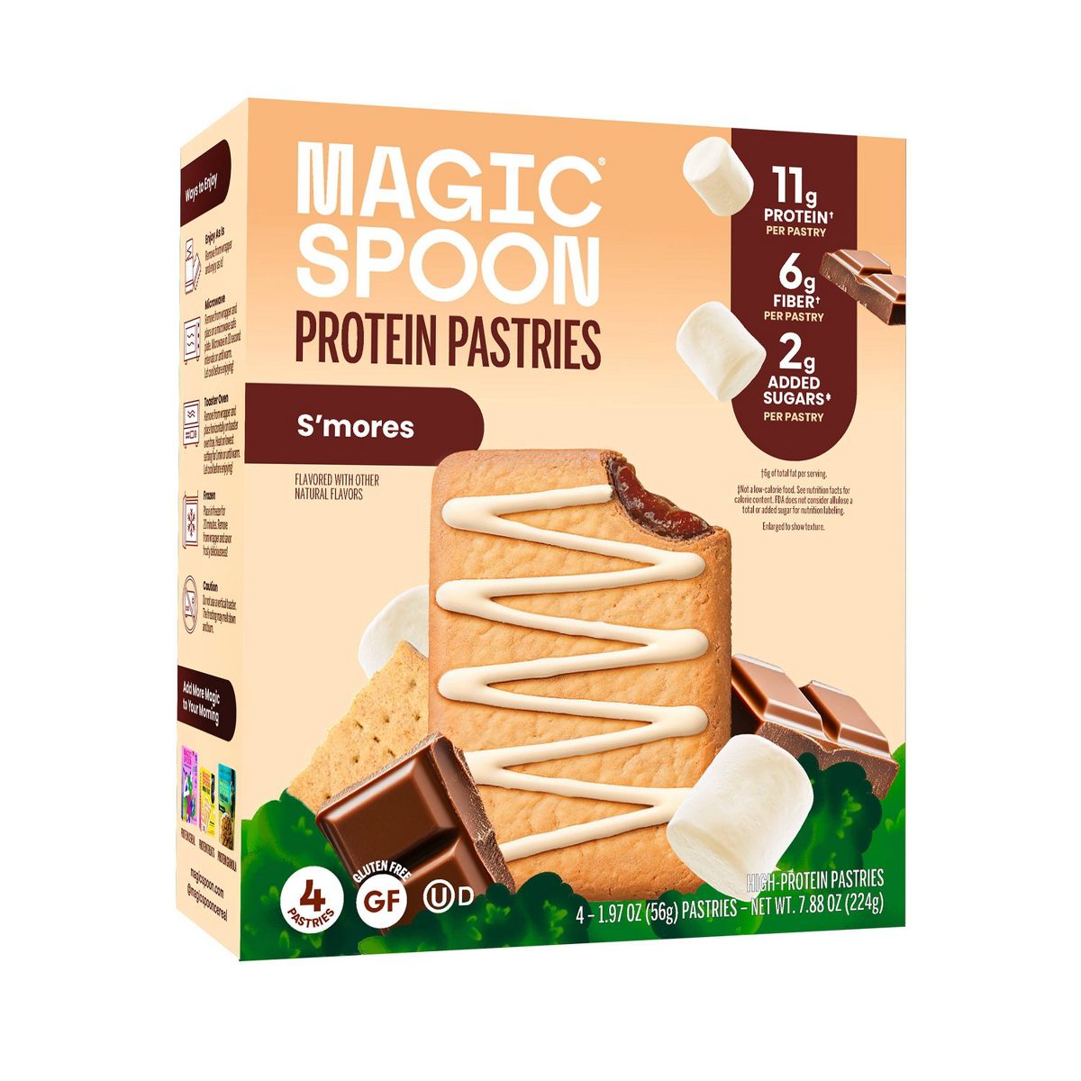 Magic Spoon Protein Pastries, 4 Pastry Box - S'mores