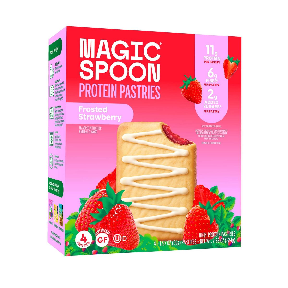 Magic Spoon Protein Pastries, 4 Pastry Box - Frosted Strawberry