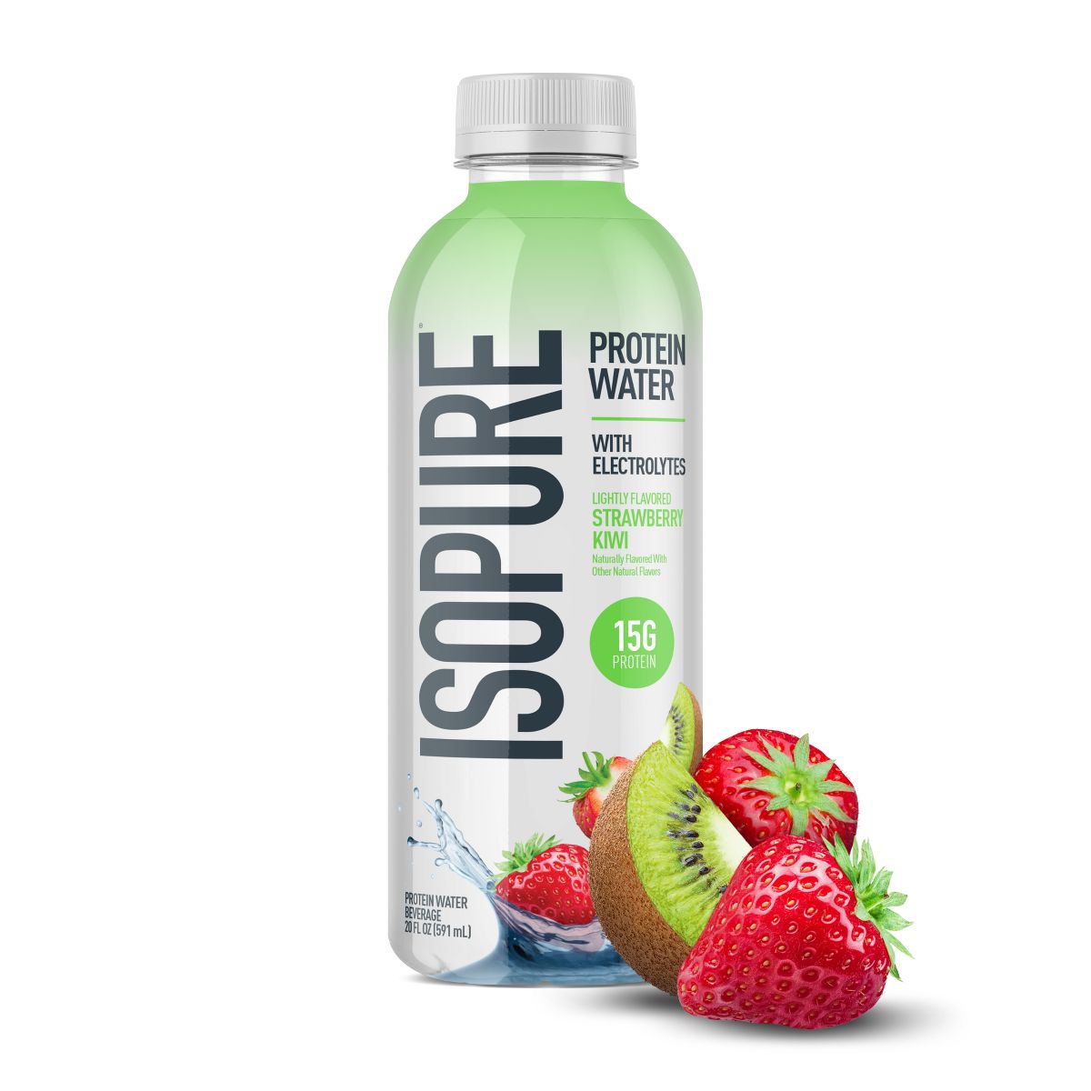 Isopure Protein Water, 20 fl oz - Strawberry Kiwi