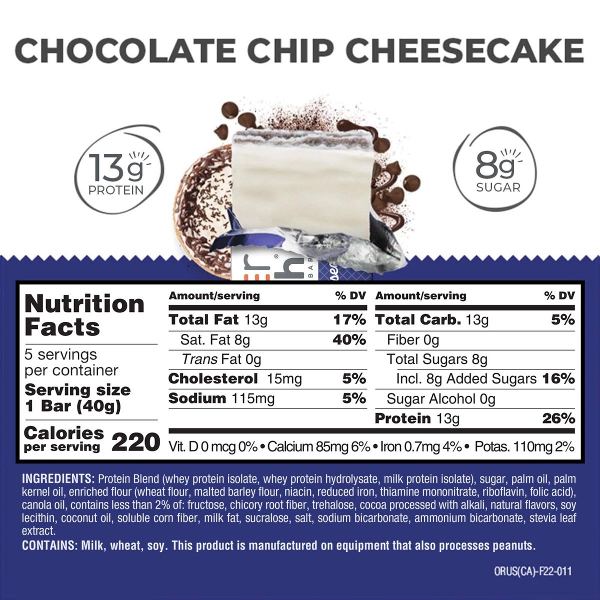 BNRG Power Crunch Protein Bars - Chocolate Chip Cheesecake