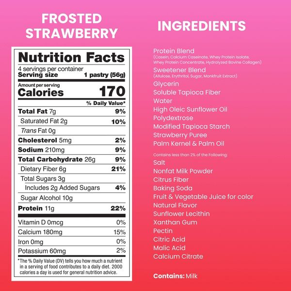 Magic Spoon Protein Pastries, 4 Pastry Box - Frosted Strawberry