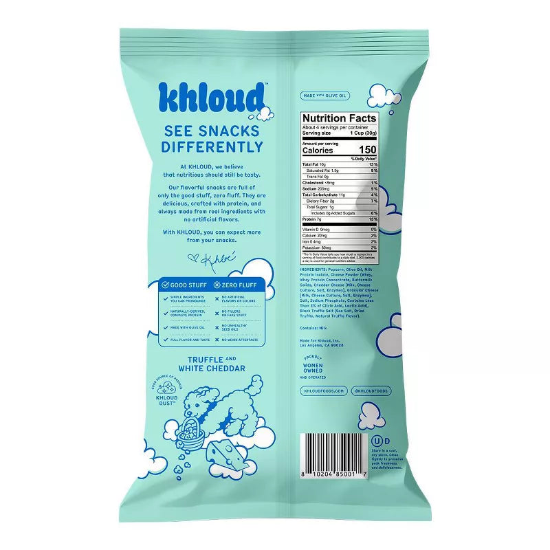Khloud Protein Popcorn by Khloé Kardashian - Truffle and White  Cheddar, 4oz