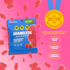 Shameless Snacks Gummy Candy - Red Raspberry Sour Scouts - One Bag