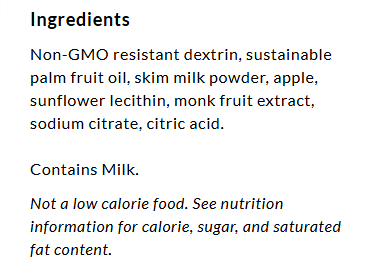 Ingredients for ChocZero Green Apple Caramels, 3.5 oz