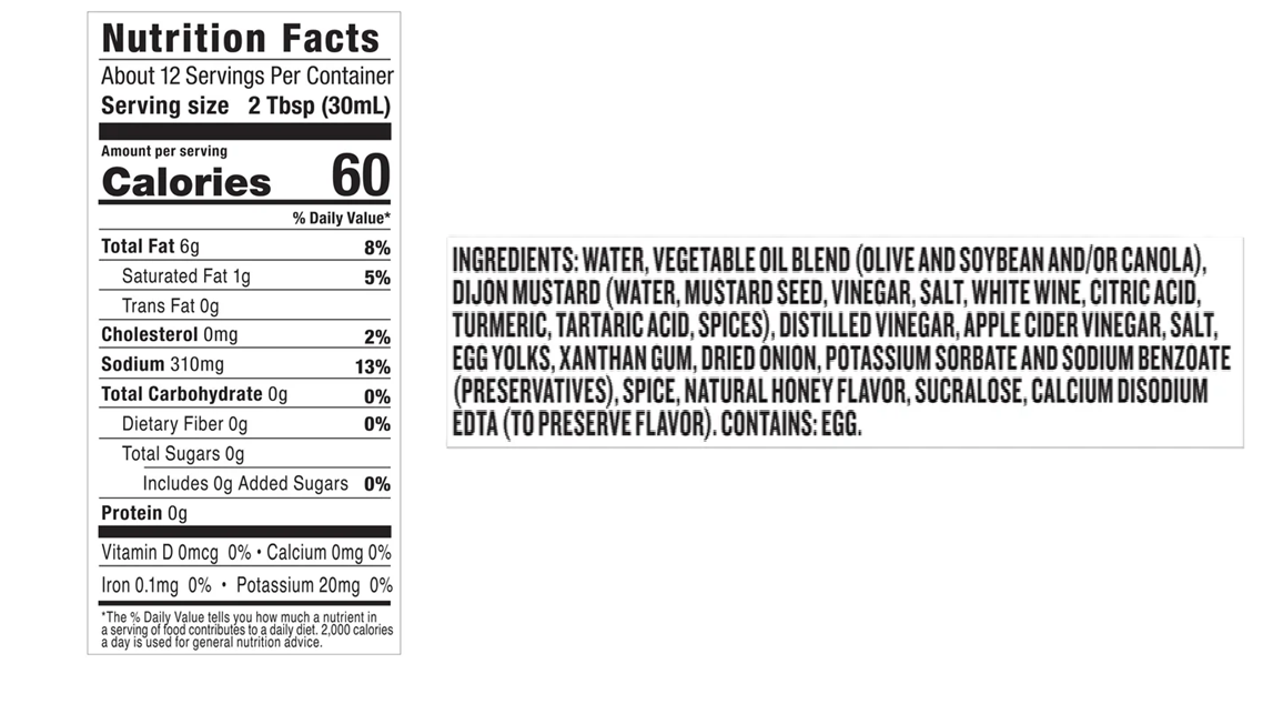 G Hughes Smokehouse Sugar Free Salad Dressing (12 fl oz) - Honey Dijon