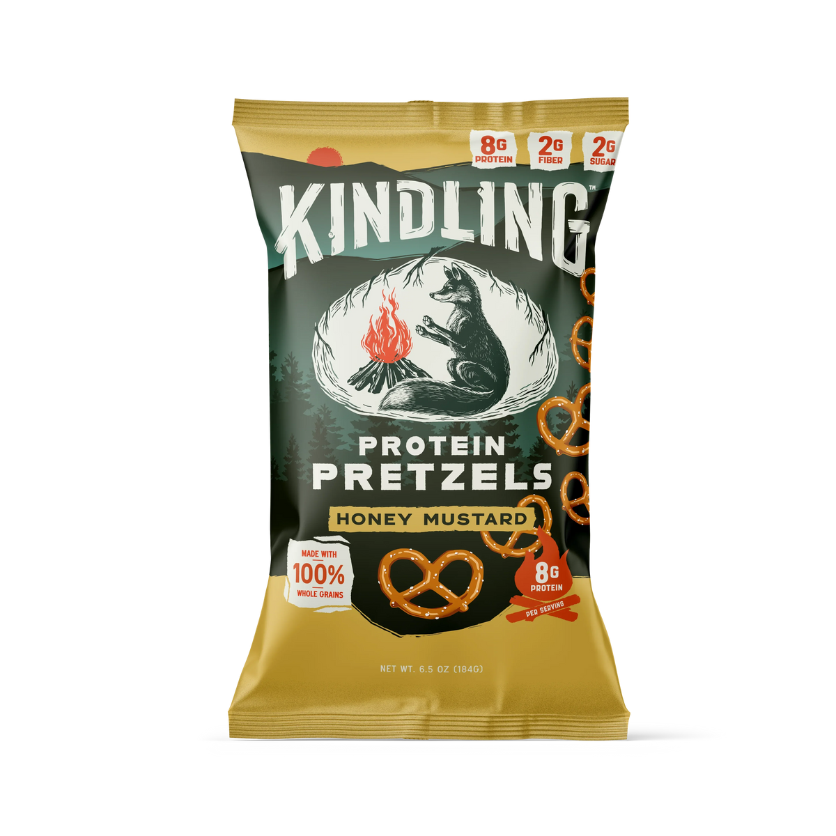 Kindling Protein Pretzels, 6.5oz - Honey Mustard