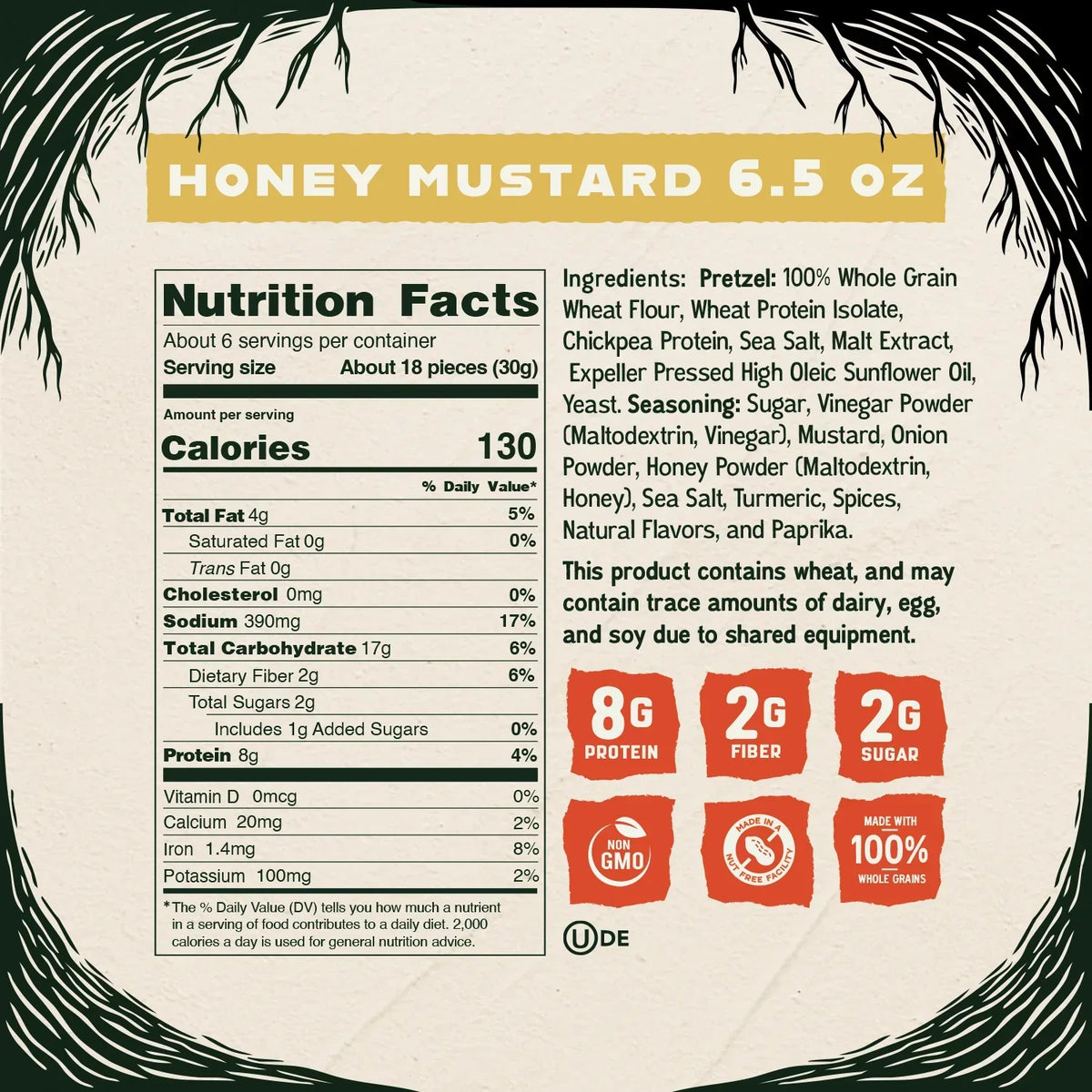 Kindling Protein Pretzels, 6.5oz - Honey Mustard