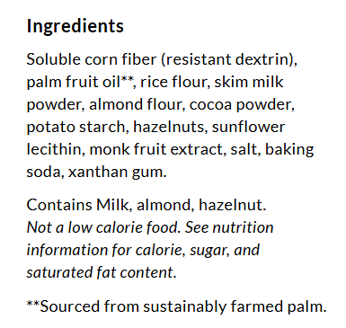 Ingredients for ChocZero Wafer Cookies, 8 oz, Hazelnut