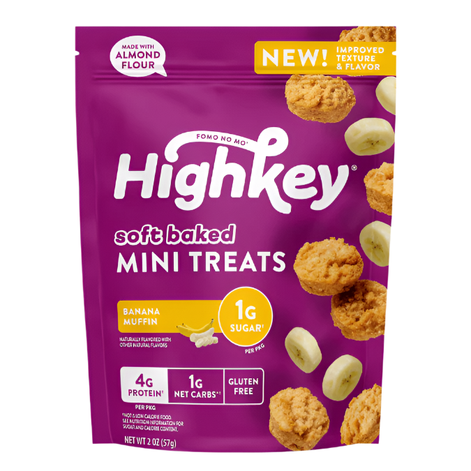 HighKey Snacks Keto Soft Baked Mini Treats - Banana Muffin