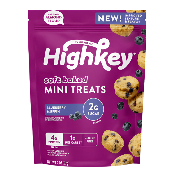 HighKey Snacks Keto Soft Baked Mini Treats - Blueberry Muffin