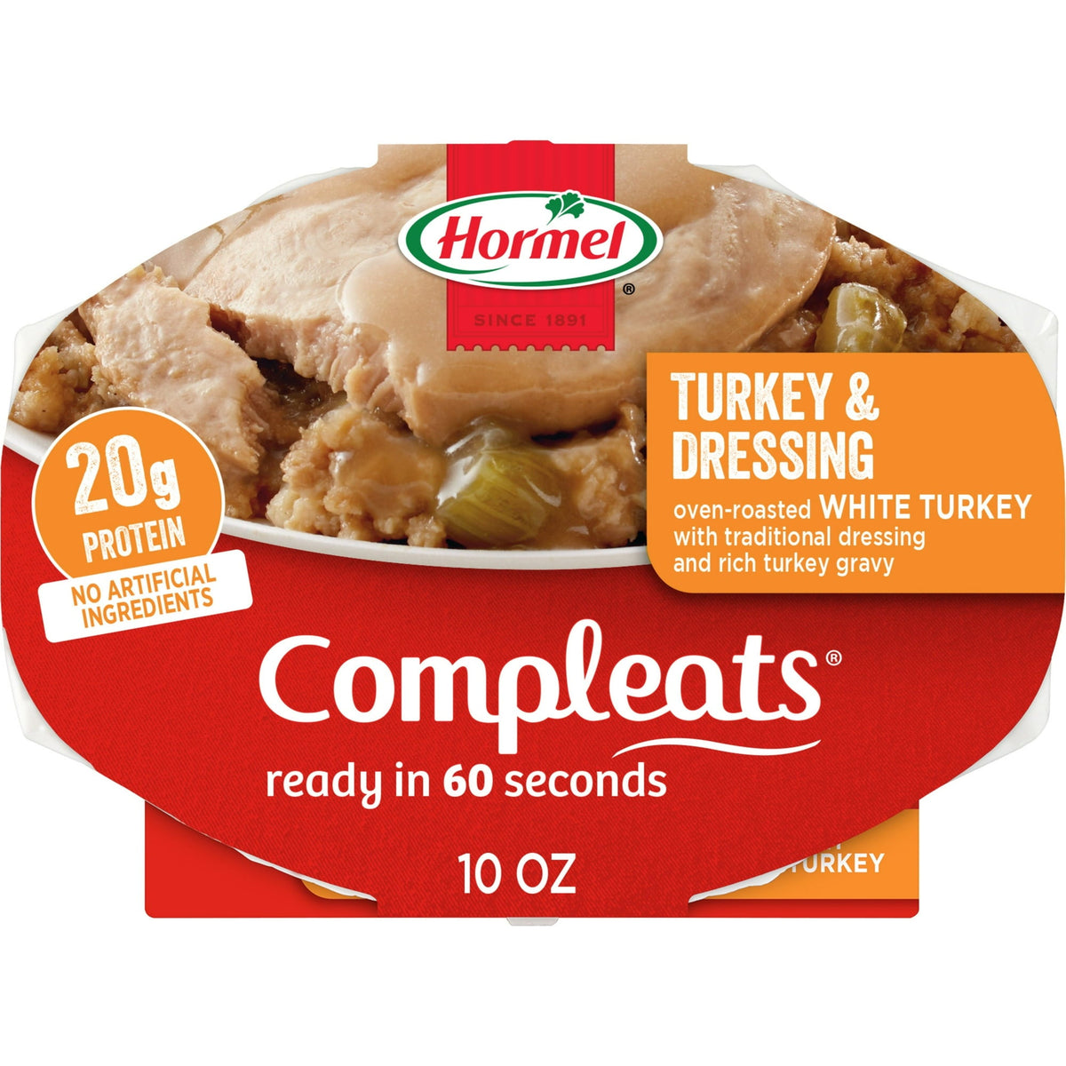 Hormel Compleats Shelf Stable Meals - Turkey & Dressing, 10 oz