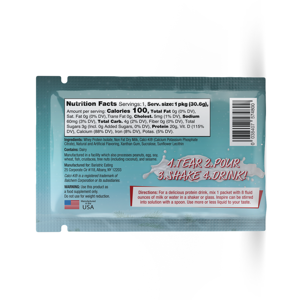 Inspire Buttermint Protein Powder - One Serving