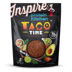 Inspire Taco Time Instant Hot Meal with 19 grams of protein per serving and five individual packets.