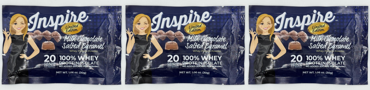 Inspire Milk Chocolate Salted Caramel Protein Powder - 3-Pack
