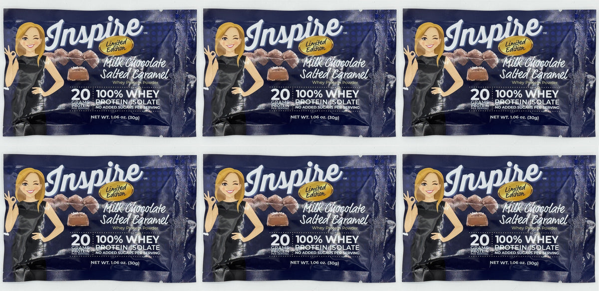 Inspire Milk Chocolate Salted Caramel Protein Powder - 6-Pack