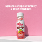 Inspire Strawberry Lemonade Power Shot with 30 grams of protein plus collagen in a 3-fluid-ounce serving.