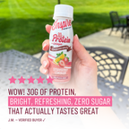 Inspire Strawberry Lemonade Power Shot with 30 grams of protein plus collagen in a 3-fluid-ounce serving.