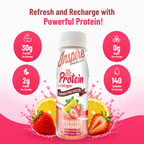 Inspire Strawberry Lemonade Power Shot with 30 grams of protein plus collagen in a 3-fluid-ounce serving.