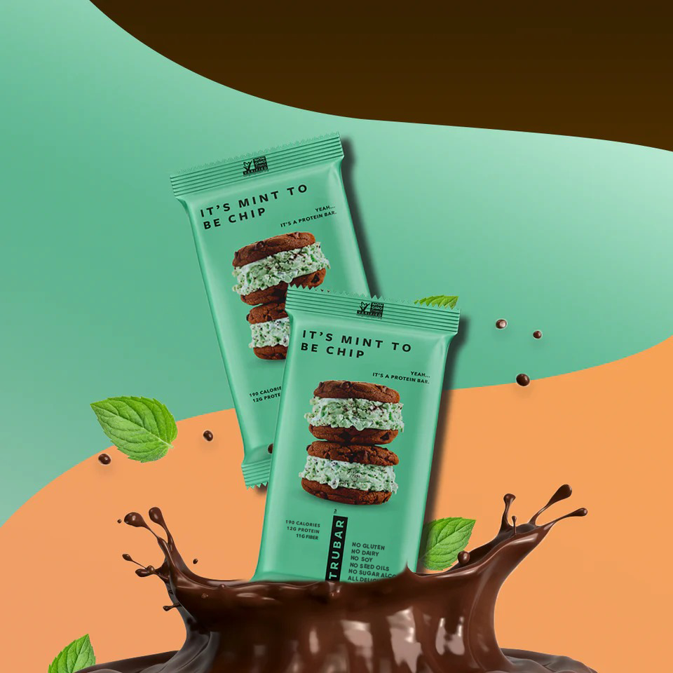 TRUBAR Plant-Based Protein Bar - It's Mint to be Chip