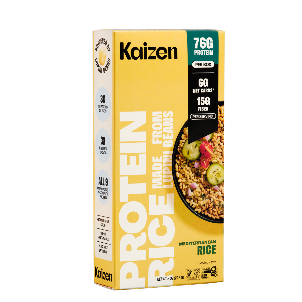 Kaizen Food Company Low Carb Plant Based Seasoned Rice 8 oz (226g) - Mediterranean