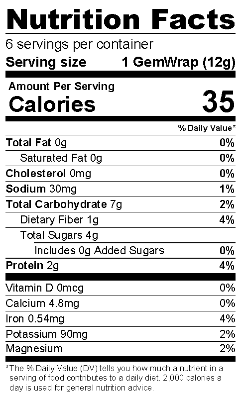 NewGem Foods GemWraps - Apple Kale