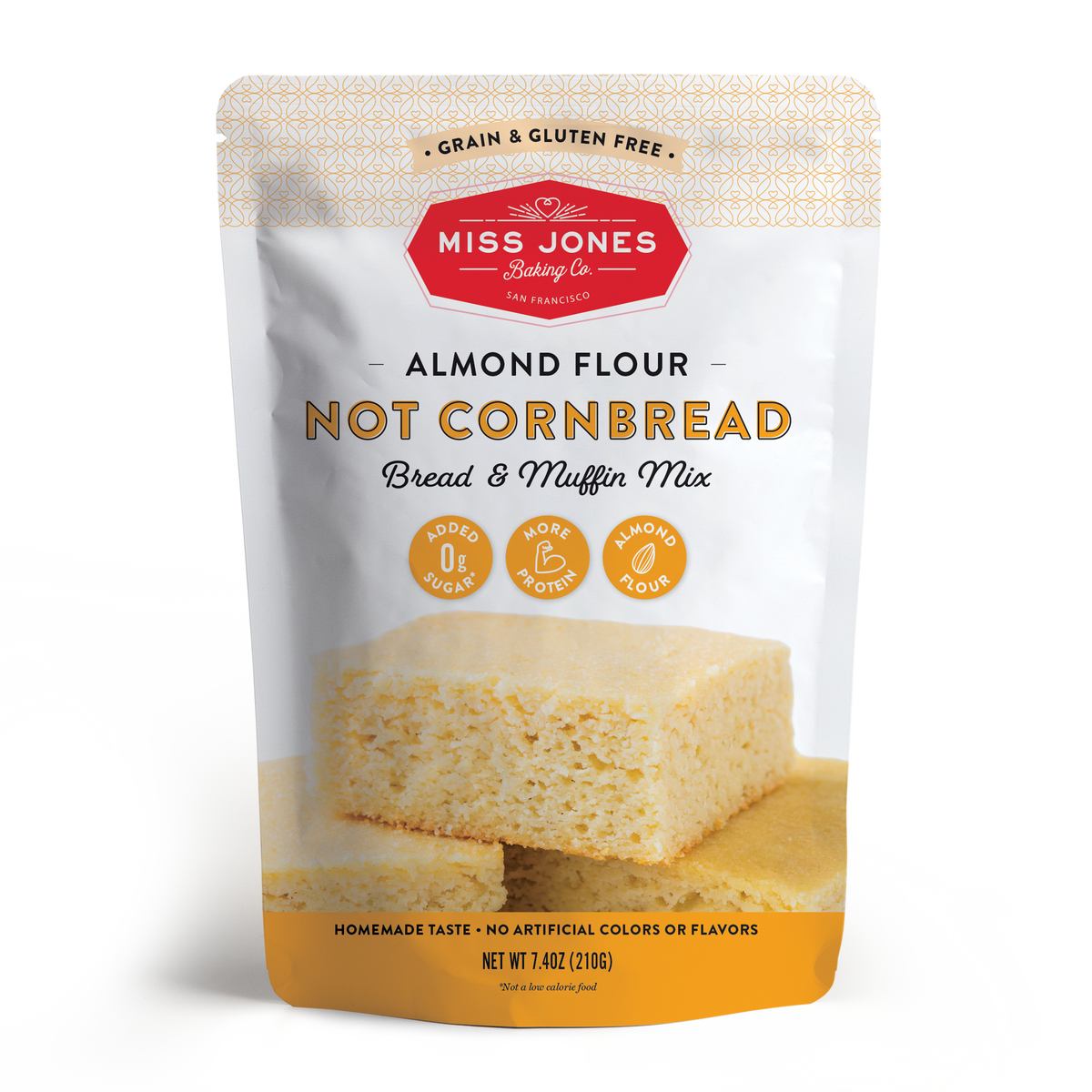 Miss Jones Baking Co. Keto & Paleo Not Cornbread Bread and Muffin Mix 7.4 oz loaf package