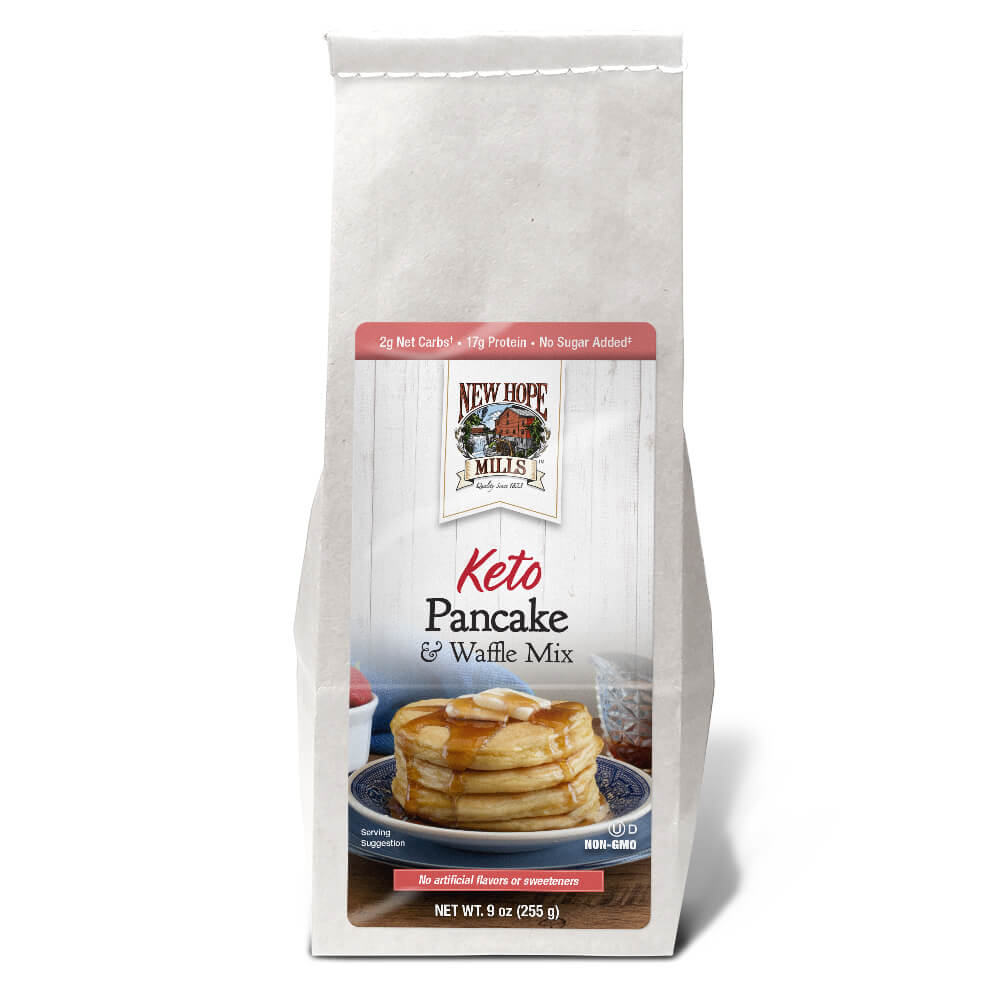 New Hope Mills No Sugar Added Pancake & Waffle Mix 9 oz. package