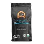 Alex's Low Acid Organic Coffee™ - Half Caff Fresh Ground (12oz)