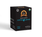 Alex's Low-Acid Organic Coffee™ Half Caff Coffee Steep Bags (Tea Bag Style) - 10-Pack Box