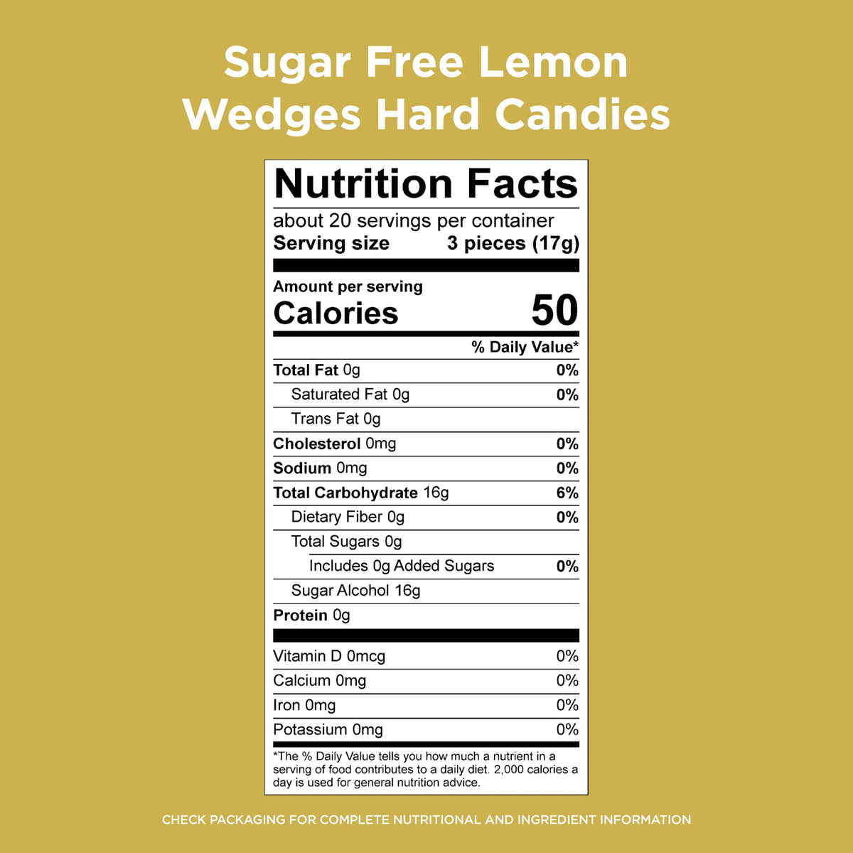 Russell Stover Sugar Free Hard Candies, 12 oz - Lemon Wedges, One Bag
