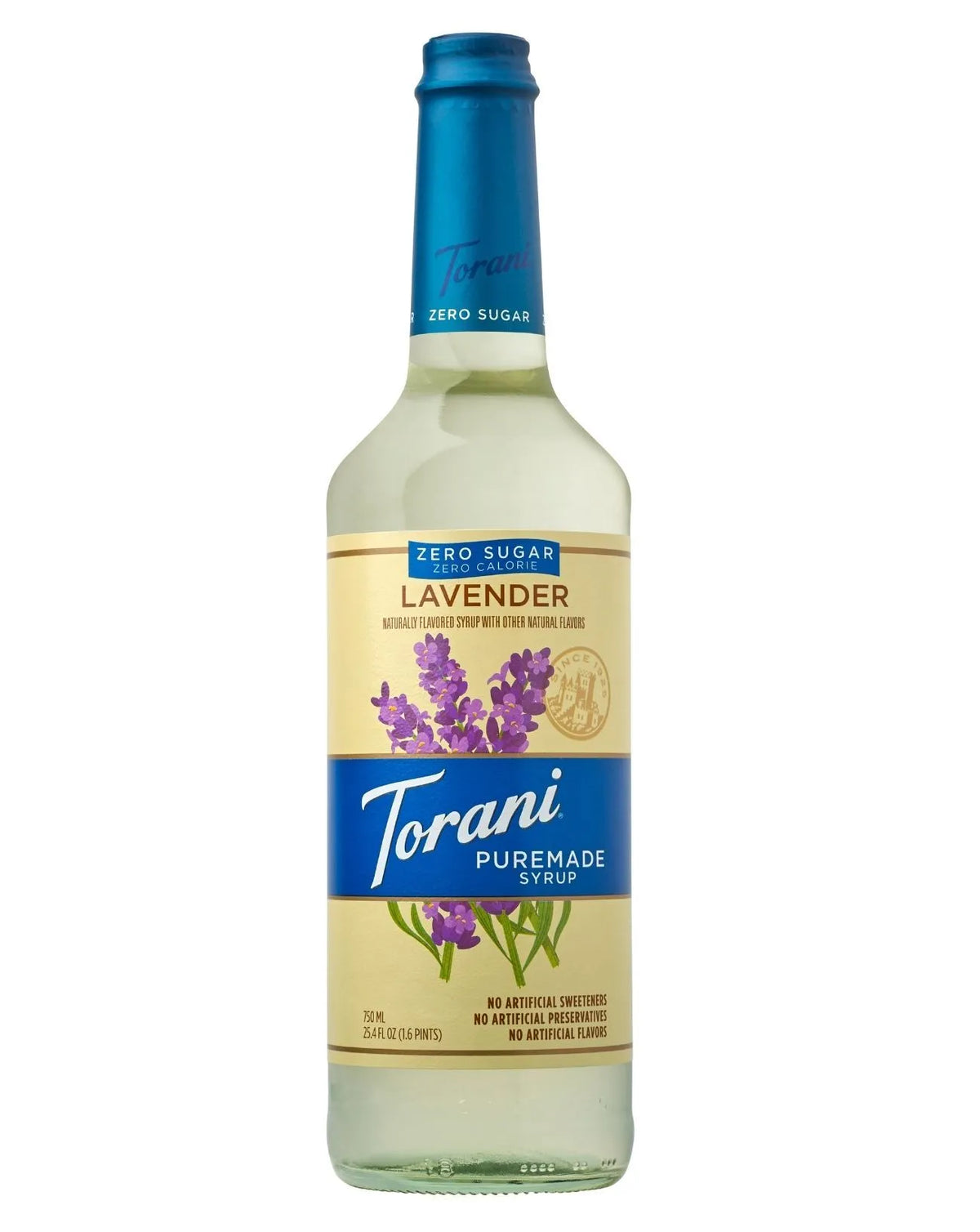 Torani Puremade Zero Sugar Syrup - Lavender 750 ml (25.4 oz)