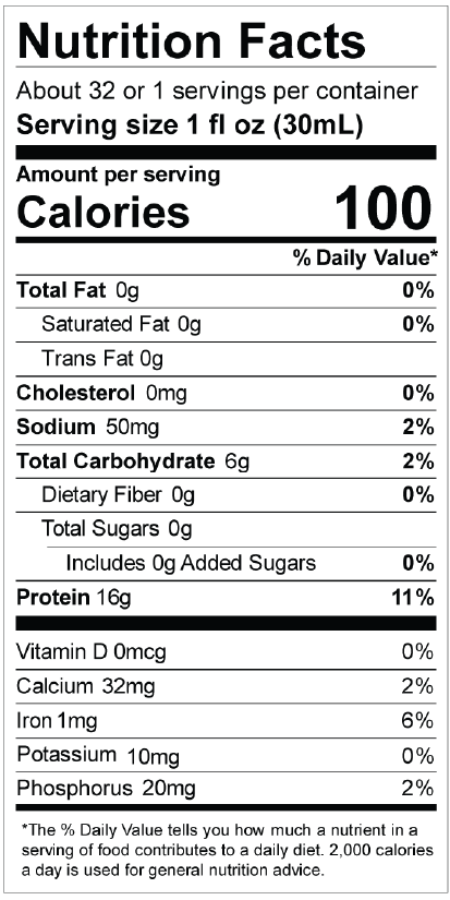 LiquaCel Liquid Protein label