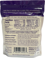 Lupina Organic Lupin Flour 1 lb, back of bag