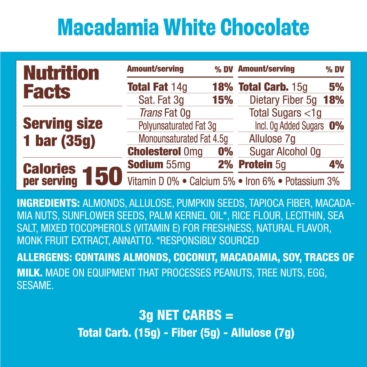 Munk Pack Keto Nut & Seed Bar, 12 Bars - Macademia White Chocolate
