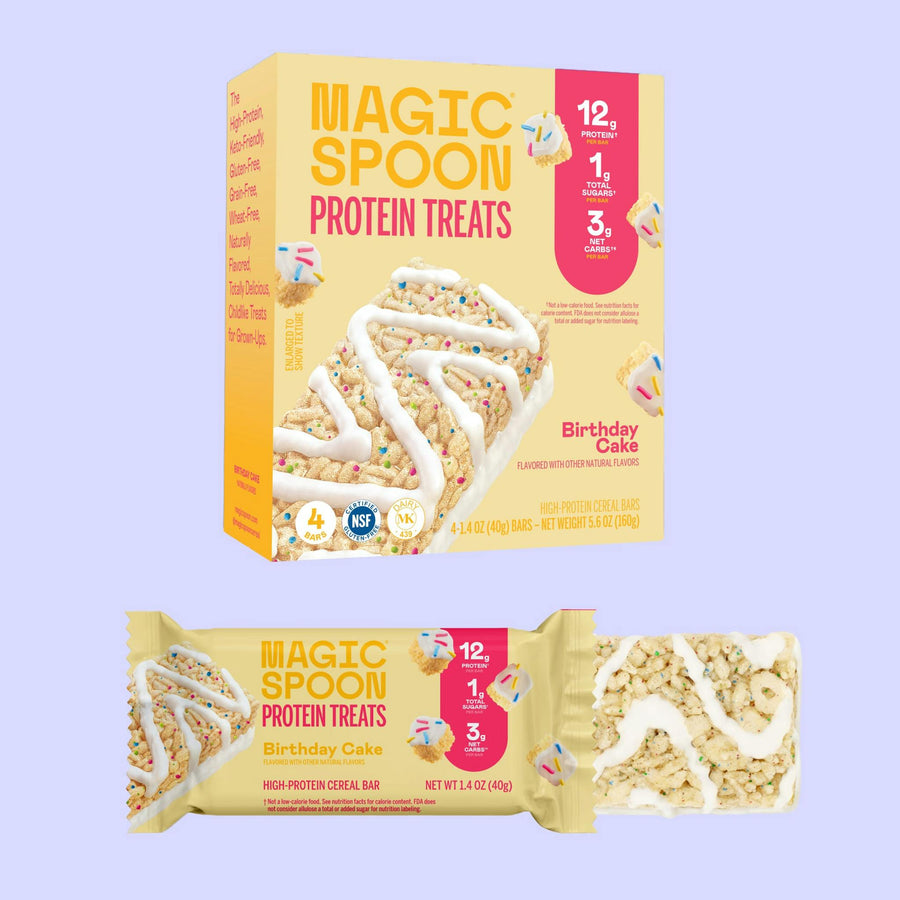 Magic Spoon Protein Treats, 4 Bars - Birthday Cake