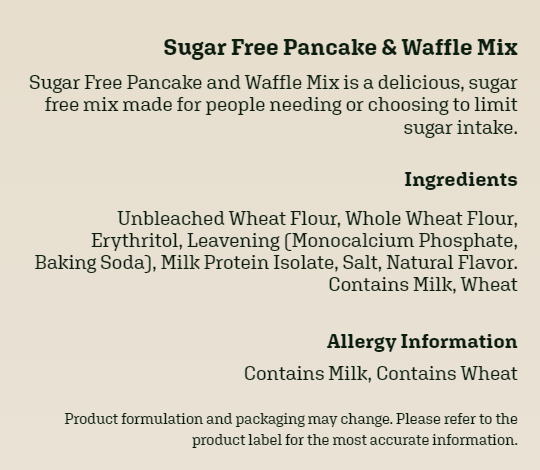 Maple Grove Farms Sugar Free Pancake & Waffle Mix 8.5 oz. box
