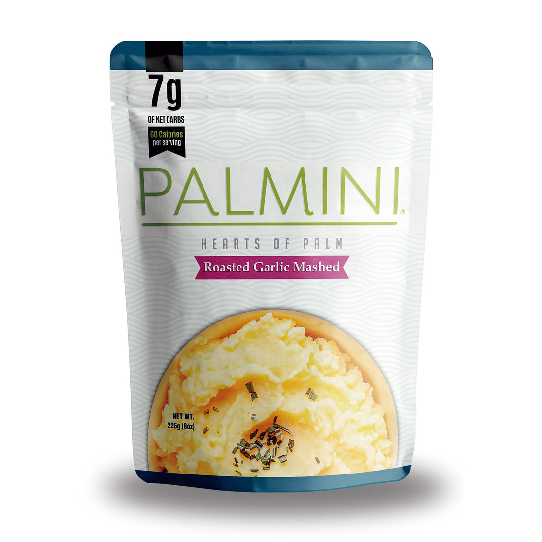 Palmini Low Carb Hearts Of Palm - Mashed - Roasted Garlic, 8oz One Pouch
