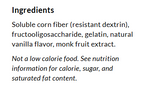 Ingredients for ChocZero Mini S'mallows Sugar Free Marshmallows, 10.5 oz