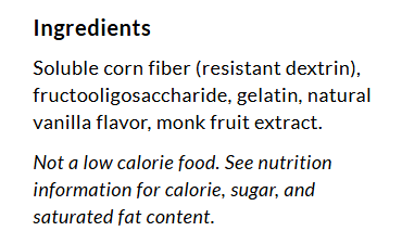 Ingredients for ChocZero Mini S'mallows Sugar Free Marshmallows, 10.5 oz