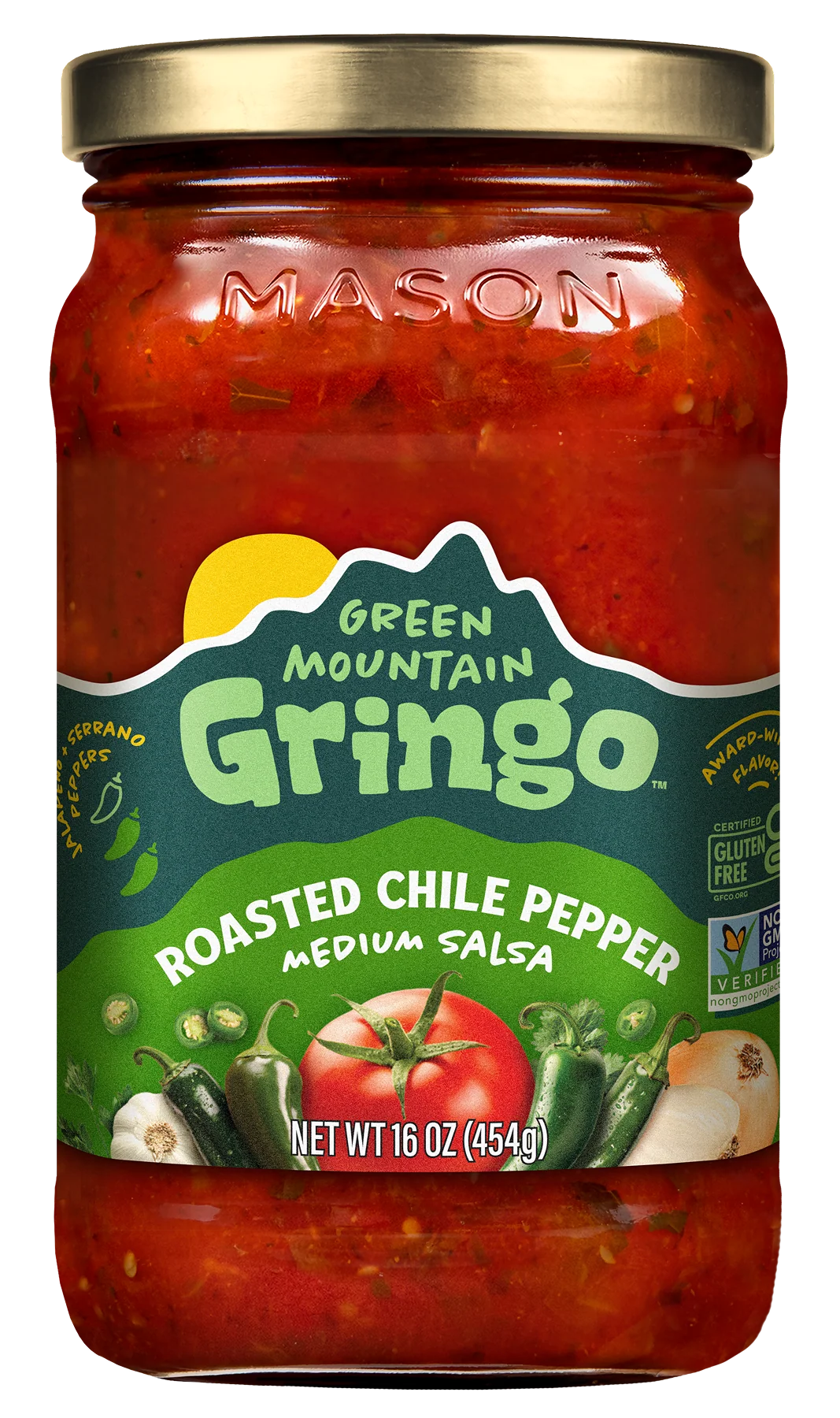 Green Mountain Gringo - Roasted Chile Pepper Medium Salsa