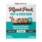 Munk Pack Keto Nut & Seed Bar, 12 Bars - Cocunut Almond Dark Chocolate
#Size_12 bars